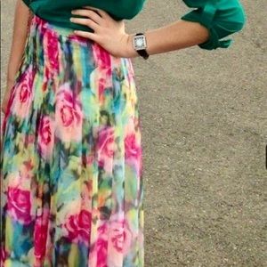 Floral maxi skirt